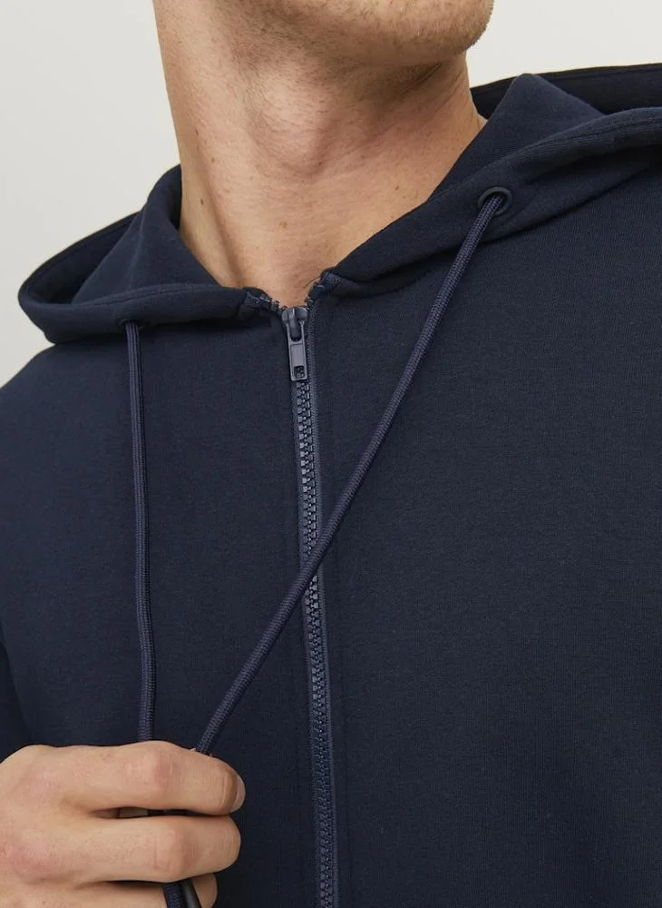 JACK & JONES  Casual Logo Zip Hoodie for Men | Best Price UAE